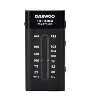 Radio portátil daewoo dw1109/ a pilas/ negra