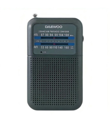 Radio portátil daewoo dw1008/ a pilas/ gris