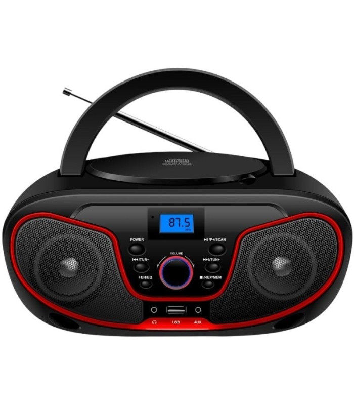 Radio cd daewoo dw3013/ 4w/ a pilas/ rojo