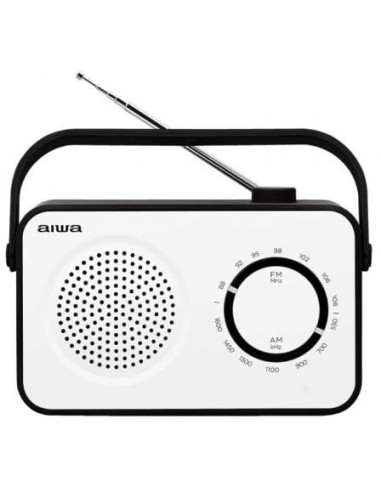 Radio portátil aiwa r-190bw/ 2w/ blanco