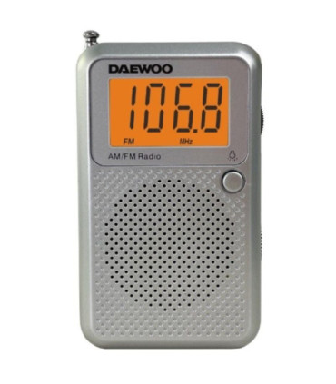 Radio portátil daewoo dw1115/ a pilas/ gris