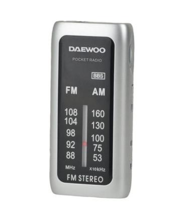 Radio portátil daewoo dw1129/ a pilas/ plata