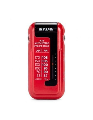 Radio portátil aiwa r-22rd/ roja