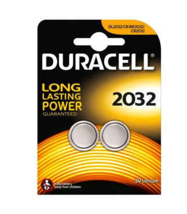 Pack de 2 pilas de botón duracell dl2032/ 3v