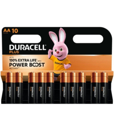 Pack de 10 pilas aa duracell plus power boost dpblr6b10/ 1.5v/ alcalinas