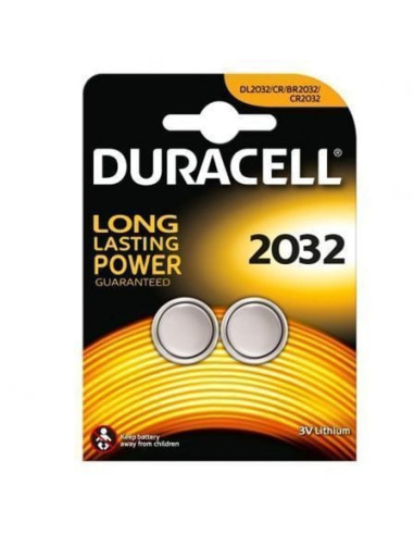 Pack de 2 pilas de botón duracell dl2032/ 3v