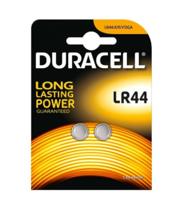 Pack de 2 pilas de botón duracell lr44/ 1.5v/ alcalinas