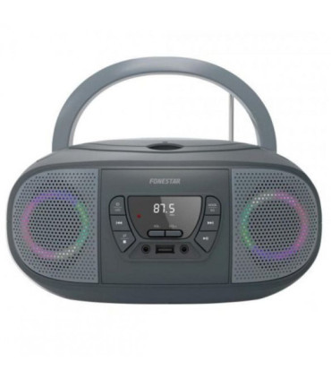 Radio cd fonestar boom-go-g/ 13w/ a pilas/ con cable/ gris