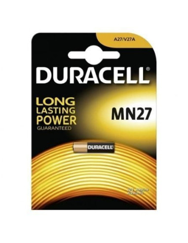 Pila a27 duracell mn27/ 12v/ alcalinas