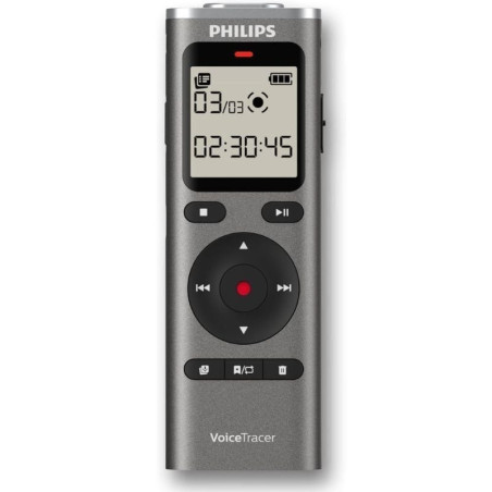 Grabadora de voz philips voicetracer dvt1170/ 20khz/ plata