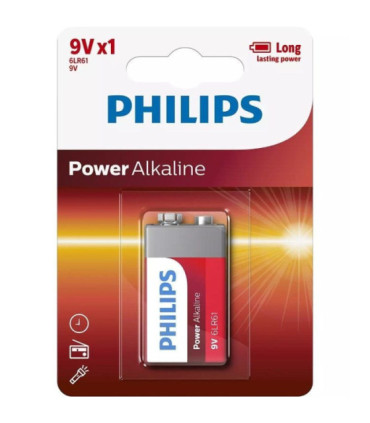 Pila alcalina philips 6lr61p1b/10/ 9v