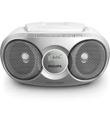 Radio cd philips az215s/ 3w rms/ con cable/ plata