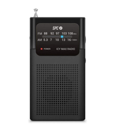 Radio portátil spc icy max/ a pilas/ negra