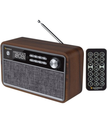 Radio vintage sunstech rpbt500/ madera