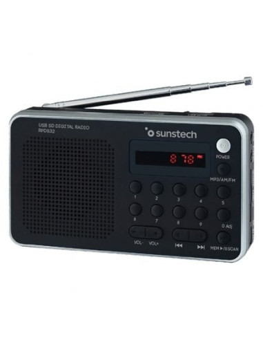 Radio portátil sunstech rpd32sl/ plata