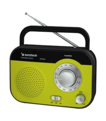 Radio portátil sunstech rps560/ con cable/ a pilas/ verde