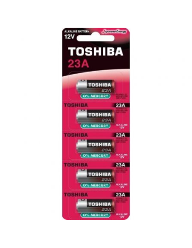 Pack de 5 pilas 12v toshiba 23a/ 12v/ alcalinas