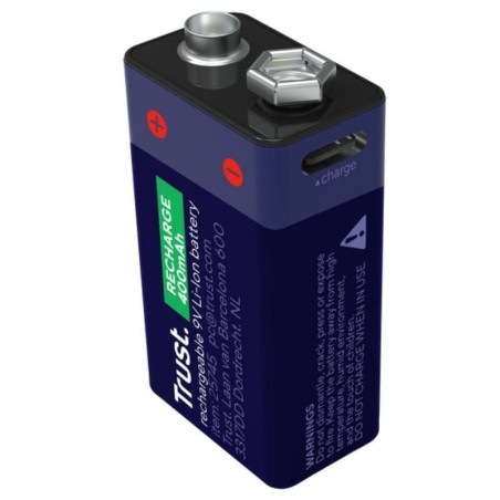Pilas 6lr61 trust 25745/ 9v/ recargables