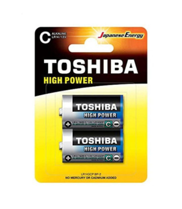 Pack de 2 pilas c 2 toshiba lr14/ 1.5v/ alcalinas