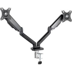 Soporte de Mesa para 2 Monitores TooQ DB5132TNR-B/ Giratorio/ Inclinable/ hasta 9kg