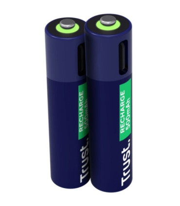 Pack de 2 pilas aaa trust 25585/ recargables