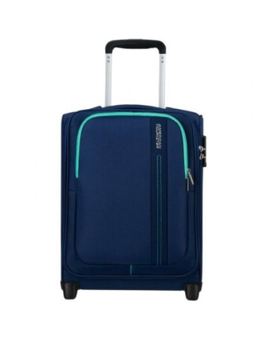 Maleta de cabina american tourister sea seeker upright/ 45x36x20cm/ 2 ruedas/ marino combate