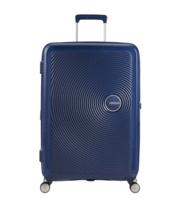 Maleta mediana american tourister soundbox spinner 67cm/ 67x46.5x29cm/ 4 ruedas/ azul marino