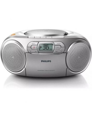 Radio cd philips az127/12/ 2w/ gris