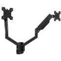 Soporte de Pared para 2 Monitores TooQ LP1434TNR-B/ Giratorio/ Inclinable/ Rotatorio/ hasta 10kg