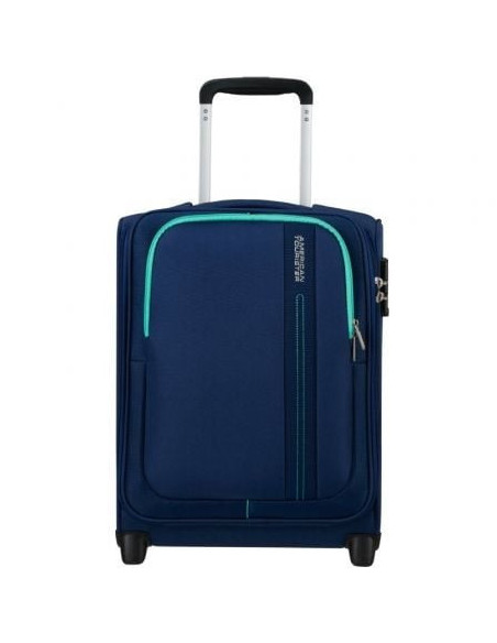 Maleta de cabina american tourister sea seeker upright/ 45x36x20cm/ 2 ruedas/ marino combate