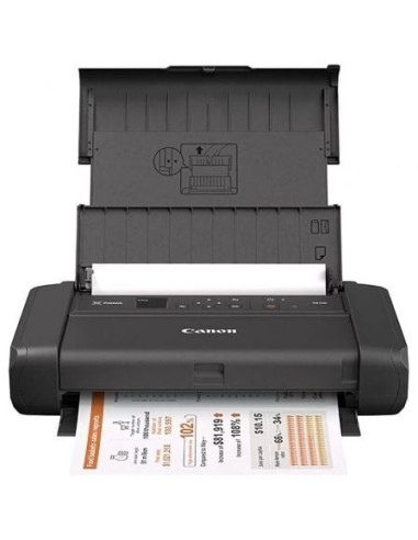 Impresora portátil canon pixma tr150 con batería/ wifi/ negra