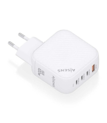 Cargador de pared gan aisens asch-100w4p028-w/ 3xusb tipo-c/ 1x usb/ 100w