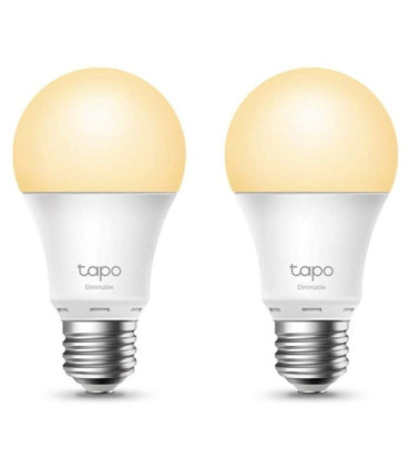 Bombilla inteligente tp-link tapo l510e/ casquillo e27/ 8.7w/ 806 lúmenes/ 2700k/ pack 2