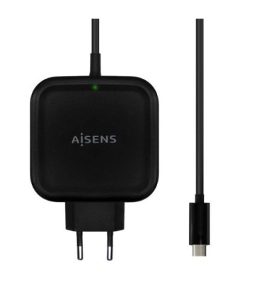 Cargador de pared aisens asch-1pd65wl-bk/ 1xusb tipo-c/ 65w