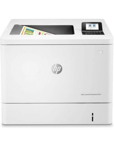 Impresora láser color hp laserjet enterprise m554dn dúplex/ blanca