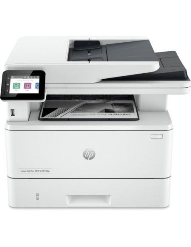 Multifunción láser monocromo hp laserjet pro 4102fdn fax/ dúplex/ blanca