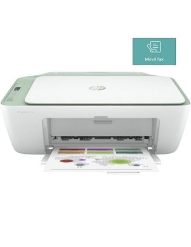 Multifunción hp deskjet 2722e wifi/ fax móvil/ blanca y verde