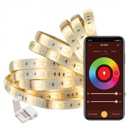 Tira led muvit io miolst002/ 5m/ 24w/ color rgb+cct/ regulable/ wifi