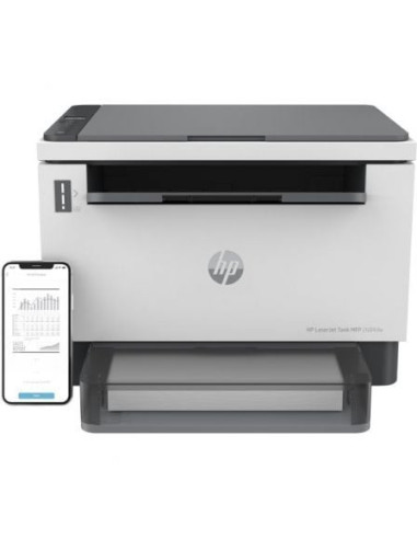 Multifunción recargable láser monocromo hp laserjet tank 2604dw wifi/ dúplex/ blanca