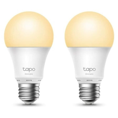 Bombilla inteligente tp-link tapo l510e/ casquillo e27/ 8.7w/ 806 lúmenes/ 2700k/ pack 2