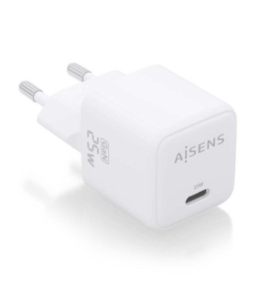 Cargador de pared gan aisens asch-25w1p012-w/ 1xusb tipo-c/ 25w