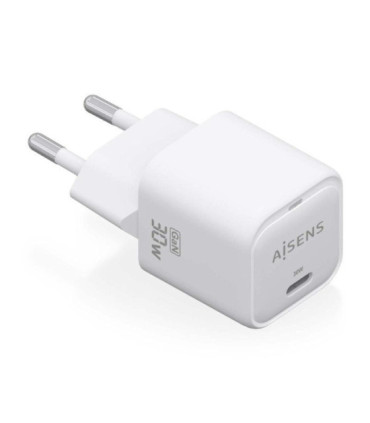 Cargador de pared gan aisens asch-30w1p018-w/ 1xusb tipo-c/ 30w