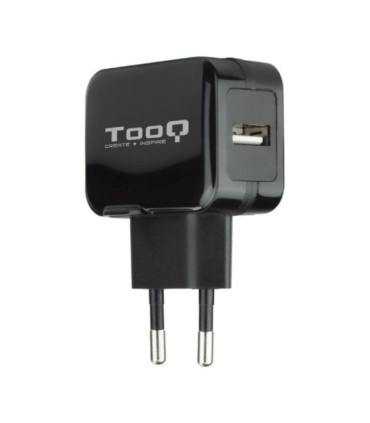 Cargador de pared tooq tqwc-1s01/ 1xusb/ 12w/ negro