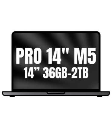 Apple macbook pro 14'/ m5 max 18-core cpu/ 36gb/ 2tb ssd/ 32-core gpu/ negro espacial