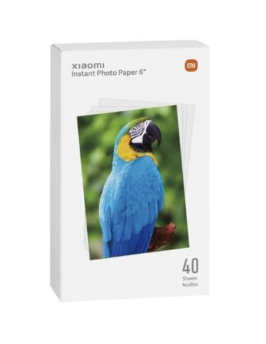 Papel fotográfico xiaomi instant photo printer para impresora xiaomi instant photo 1s/ 6'/ 40 hojas