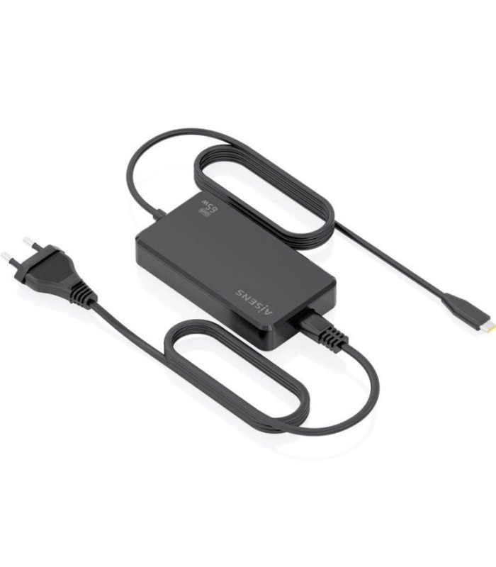 Cargador sobremesa gan aisens asch-1pd65d068-bk/ 1xusb tipo-c/ 65w