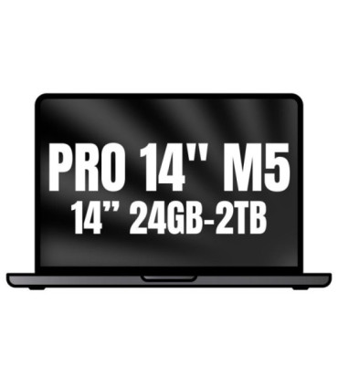 Apple macbook pro 14'/ m5 pro 15-core cpu/ 24gb/ 2tb ssd/ 16-core gpu/ negro espacial
