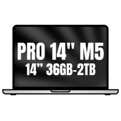 Apple macbook pro 14'/ m5 max 36-core cpu/ 36gb/ 2tb ssd/ 32-core gpu/ plata