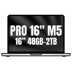 Apple macbook pro 16'/ m5 max 18-core cpu/ 48gb/ 2tb ssd/ 40-core gpu/ plata