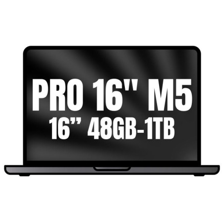 Apple macbook pro 16'/ m5 pro 18-core cpu/ 48gb/ 1tb ssd/ 20-core gpu/ negro espacial